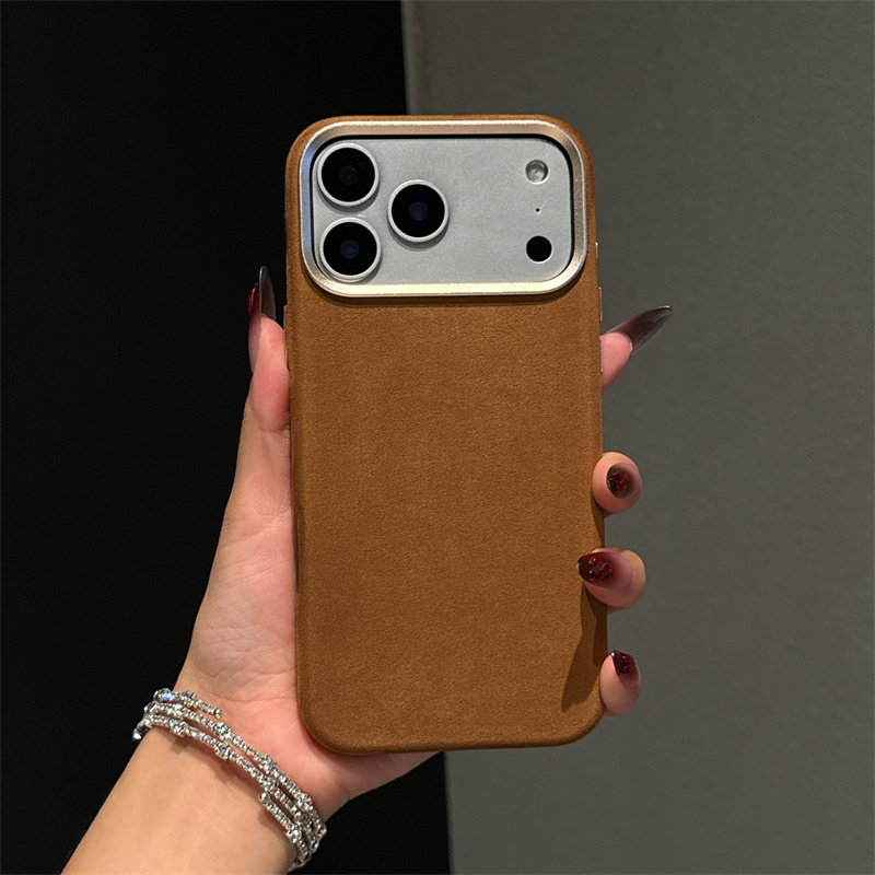 高级感新款适用苹果17promax手机壳时尚欧蒂兰面绒iPhone17ProMax绒布肤感Air防摔全包17PRO保护套5g小众简约