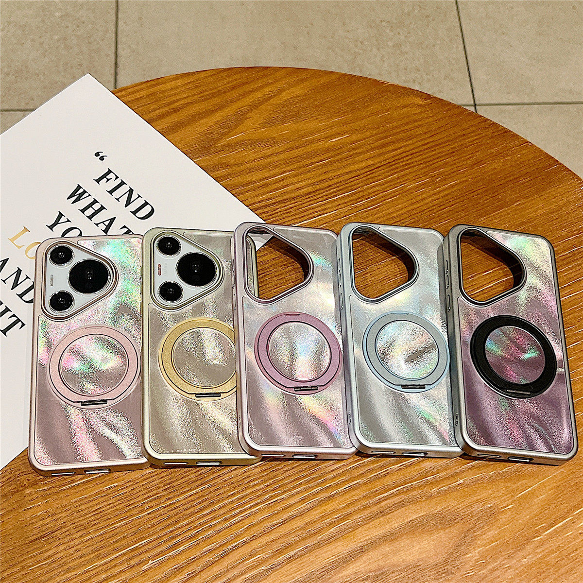 波漾渐变适用华为pura70手机壳新款Pura80pro+磁吸支架Pura70Ultra防摔保护套5g超薄散热por网红女高级感硬壳