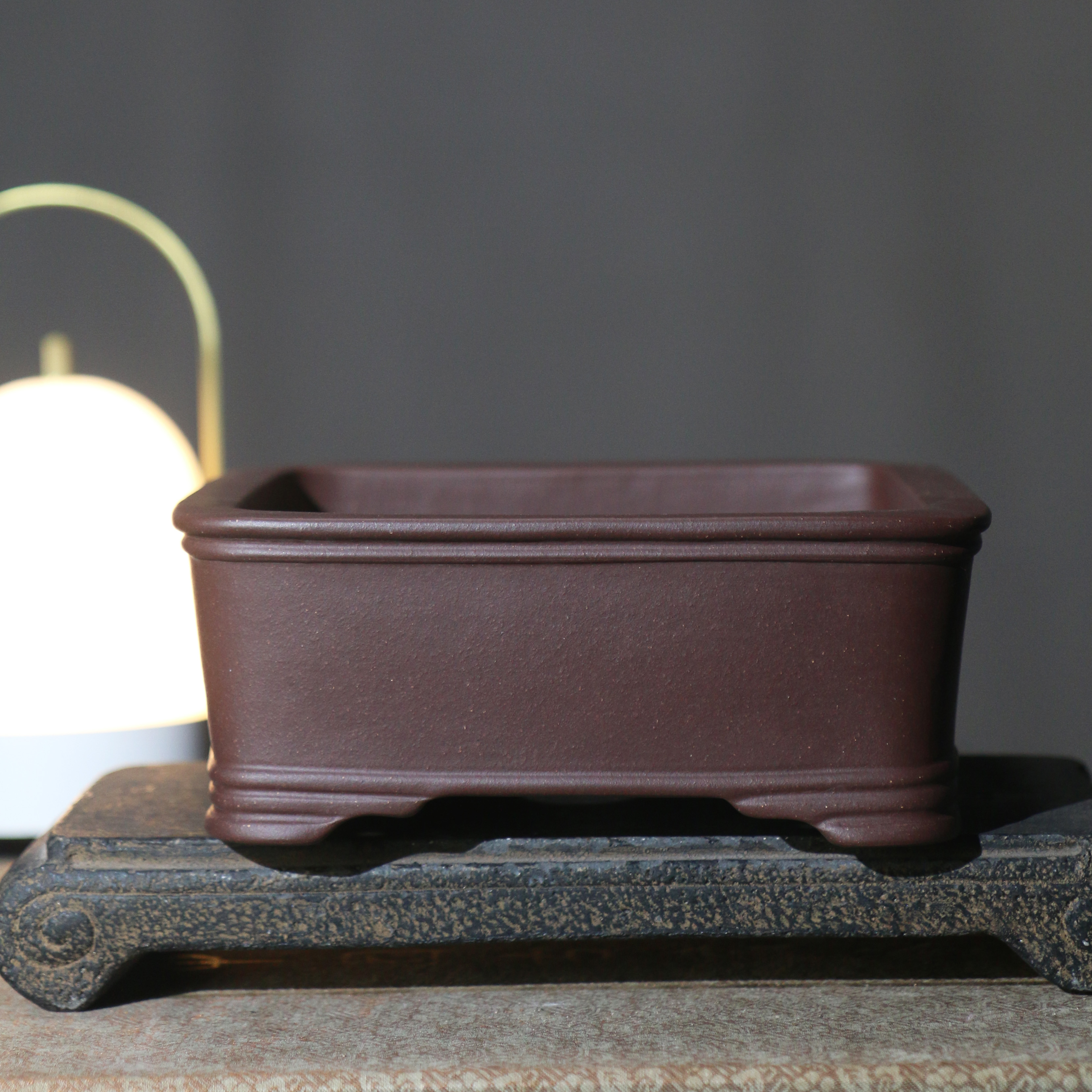 紫砂花盆古典正方形盆景盆