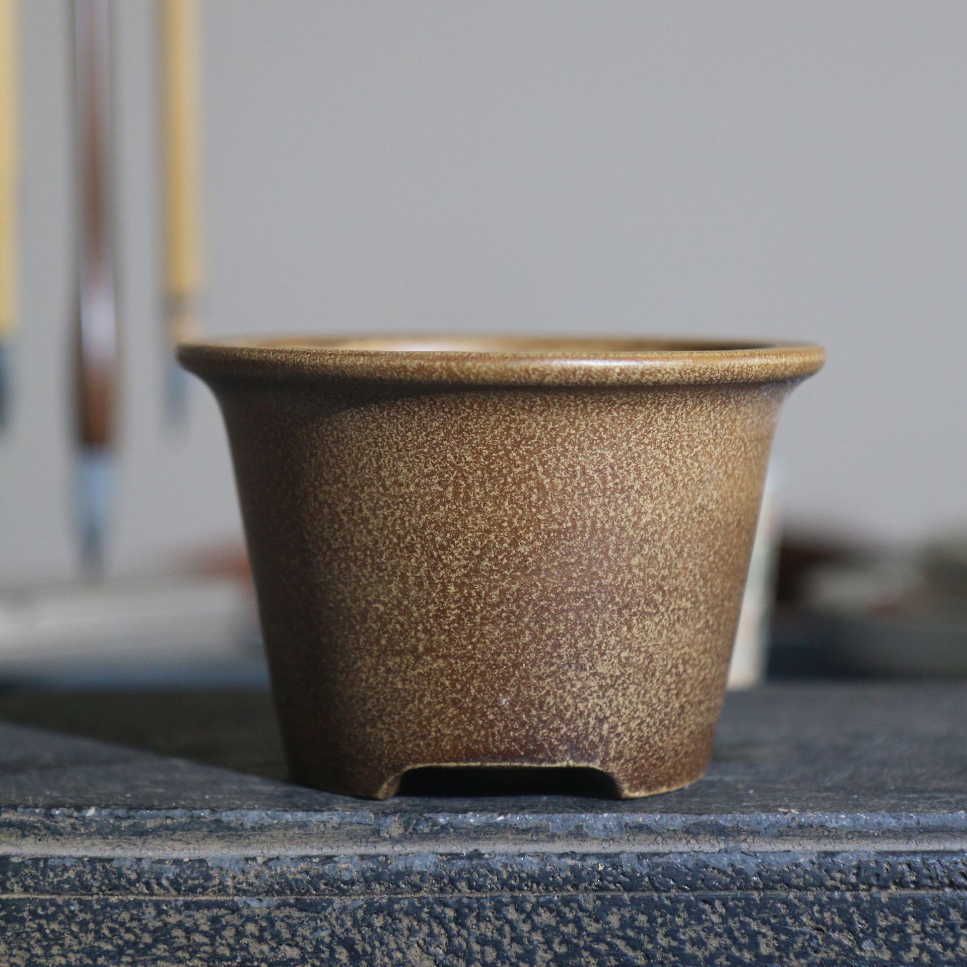 紫砂花盆手工盆景盆斗笠盆斗盆古典小盆菖蒲盆桌面盆栽中国风