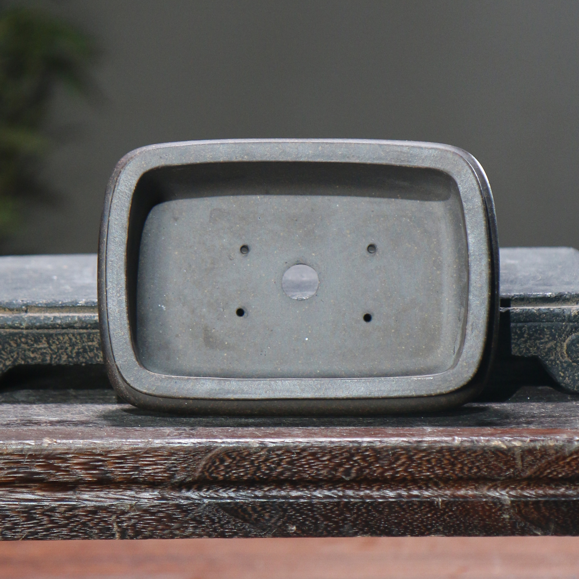 紫砂花盆长方形收口束口仿古菖蒲盆景盆手工古典中国宜兴觅陶乡