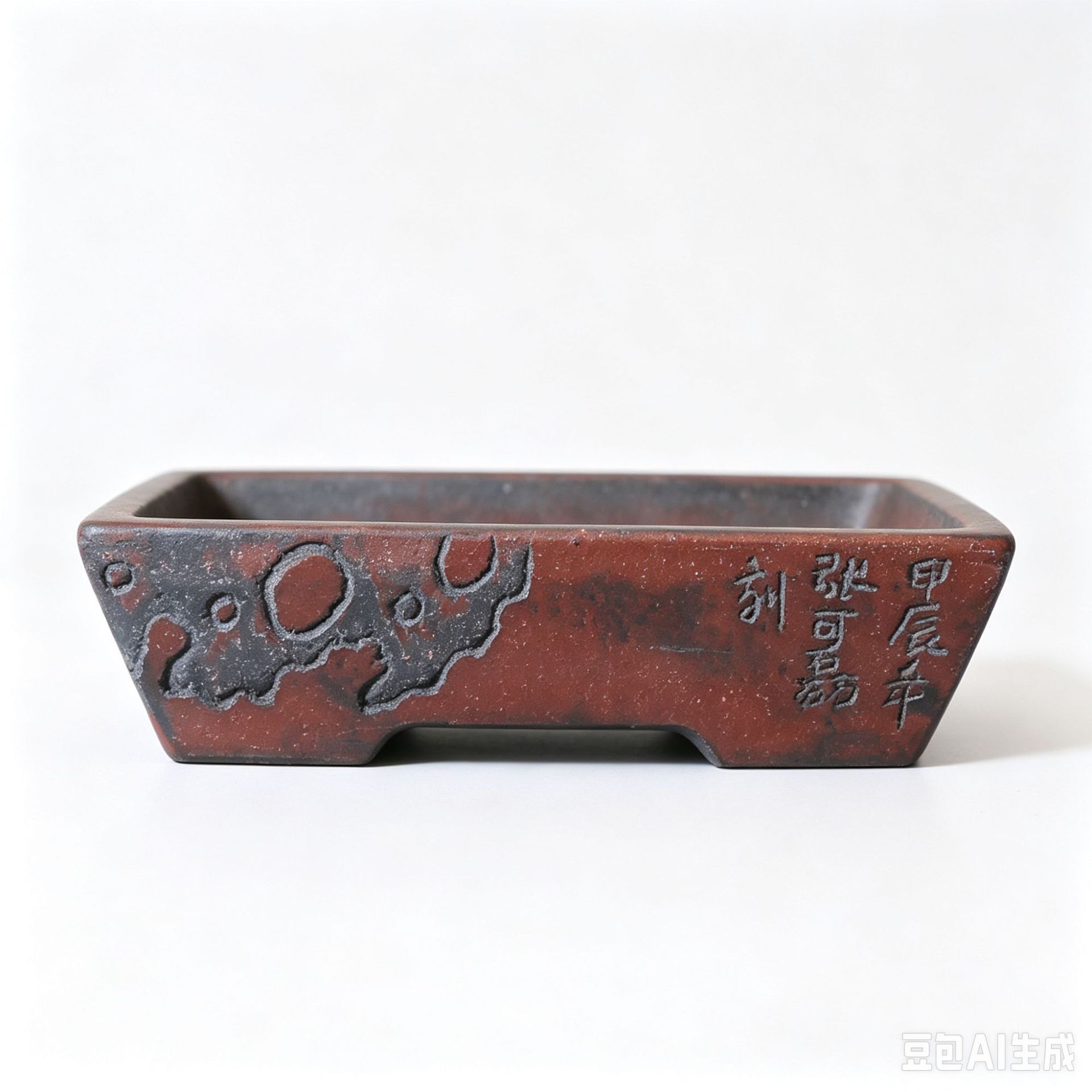 紫砂花盆长方形手工盆景盆盆栽古典桌面盆栽浅盆马槽盆微型掌上盆