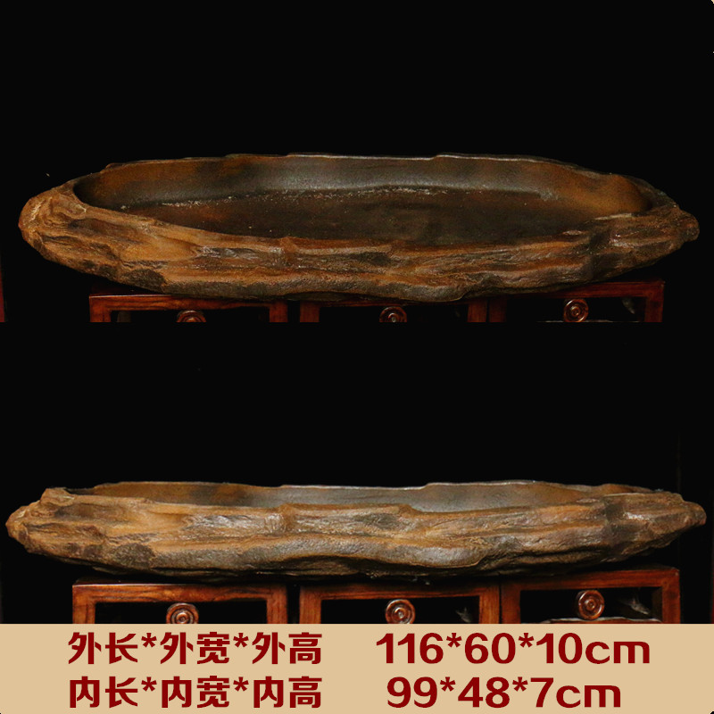 紫砂花盆盆景盆浅盆树桩异形大型大号造景手工南蛮觅陶乡