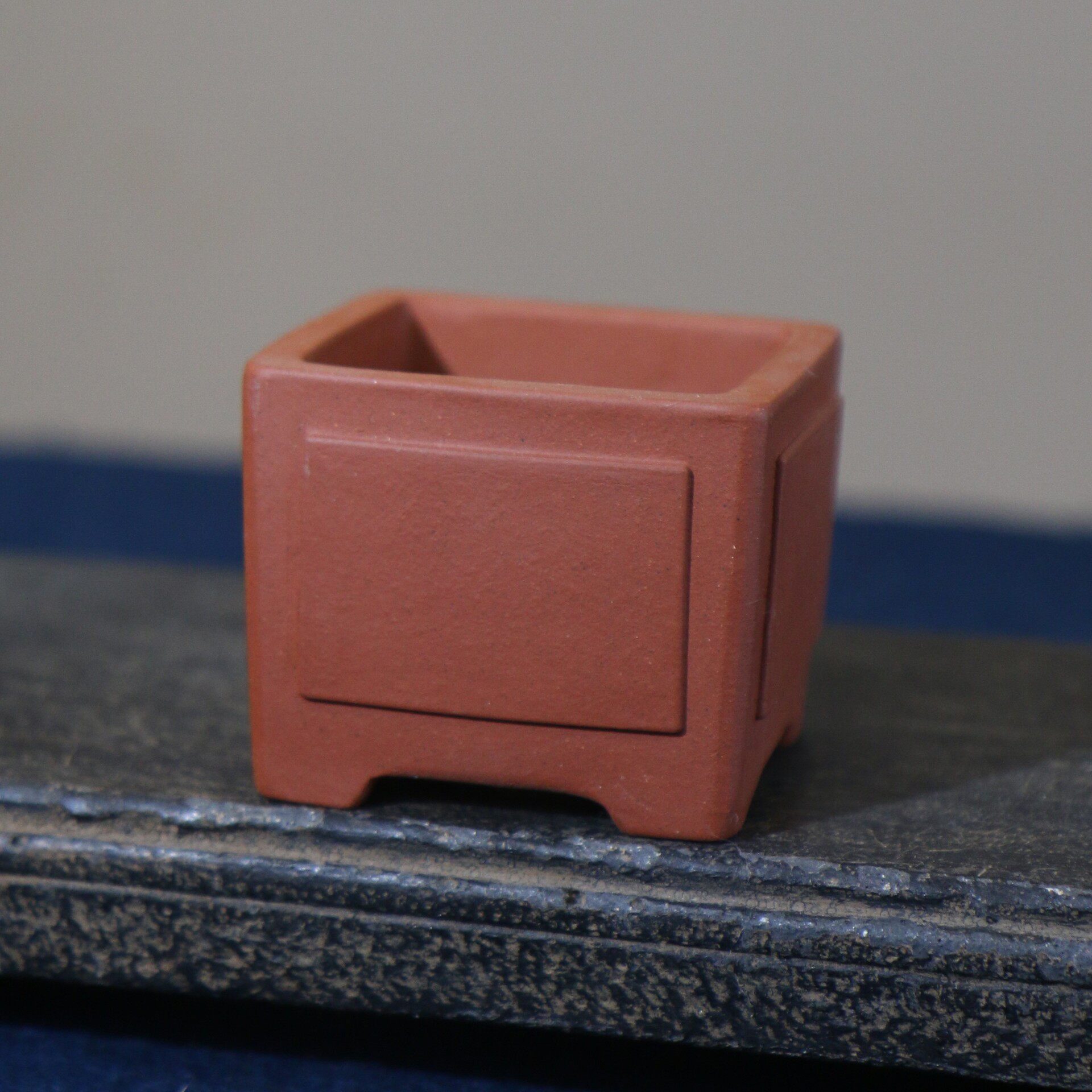 紫砂花盆正方形盆景盆掌上盆栽手工盆菖蒲盆奎面窗面块面古典小盆