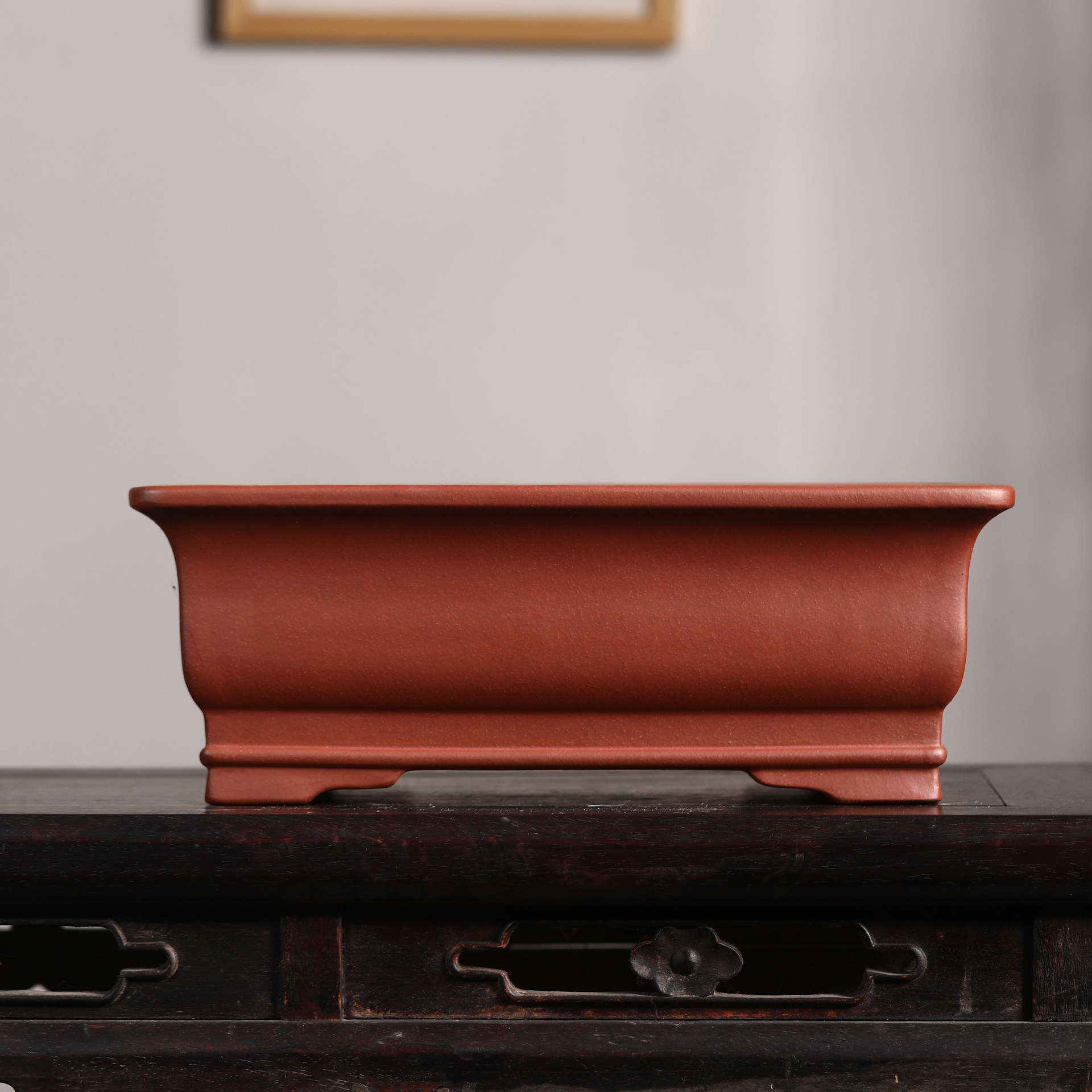 紫砂花盆长方形盆景盆觅陶乡桌面盆栽王永清名家盆室内地面中国风