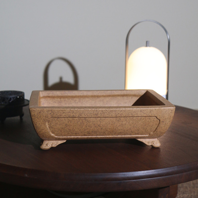 紫砂花盆唯珍家名家盆长方形盆景盆柴烧降坡泥觅陶乡开窗面古典