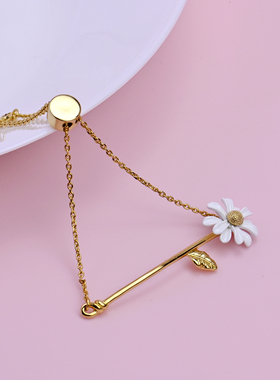 清新雏菊百搭高级拉豆可调节手链