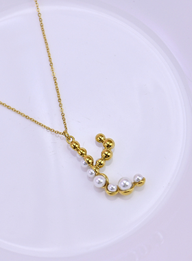 正反两戴百搭轻奢长款项链毛衣链