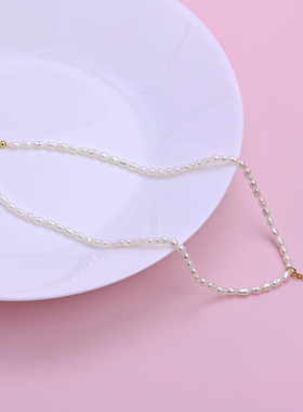 女高级感天然淡水巴洛克珍珠项链