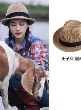 香港高端英伦风爵士帽女夏天度假旅游防晒手工小礼帽王子文同款遮