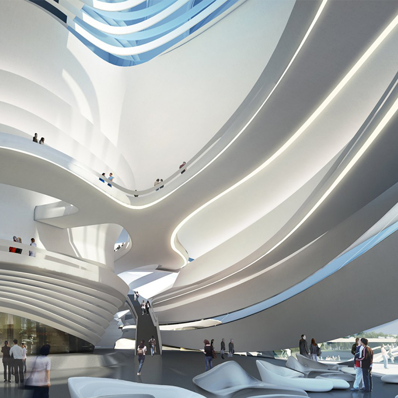 grg异形石膏板吊顶天花造型墙面学校商场剧院音乐厅grc定制包安装