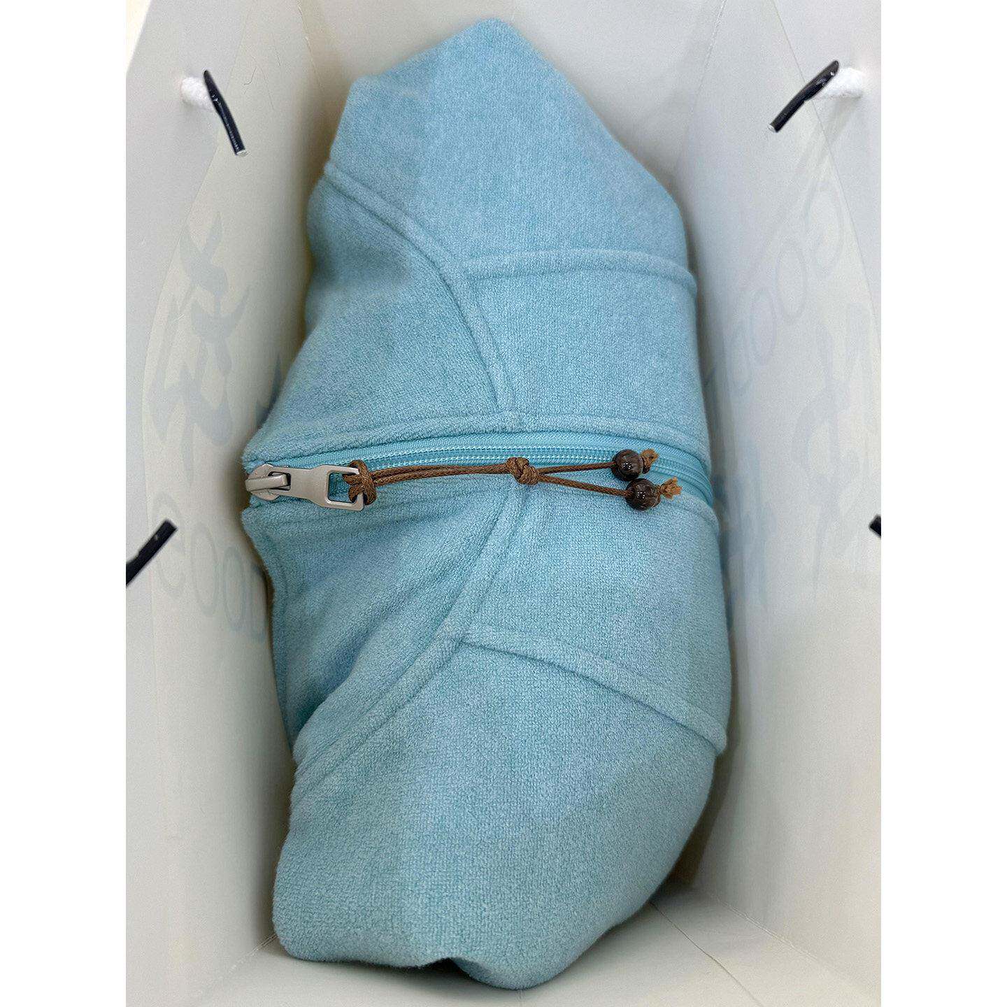 美式复古蓝色半拉链立领抽绳卫衣女秋冬慵懒风宽松显瘦百搭外套潮