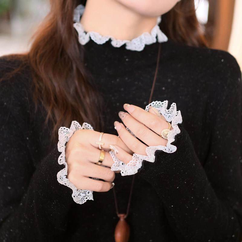 半高领蕾丝打底衫女内搭加绒2025秋冬新款加厚毛衣高级感好看上衣,女装/女士精品,毛针织衫,淘宝优惠券,粉丝福利购,淘宝优惠卷