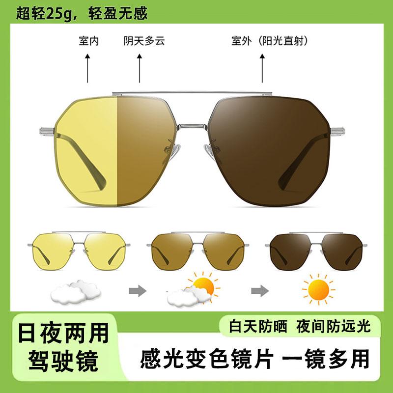 日夜两用驾驶镜变色夜视镜太阳镜