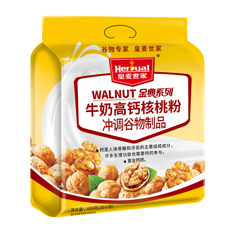 皇麦世家牛奶高钙核桃粉600g