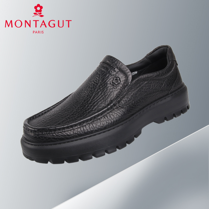 梦特娇4厘米商务休闲增高超轻底