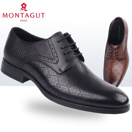 梦特娇男鞋透气排汗天然橡胶底