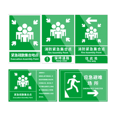 应急避难场所警示标志牌