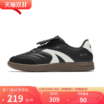 安踏盖盖鞋女鞋黑色运动鞋女款