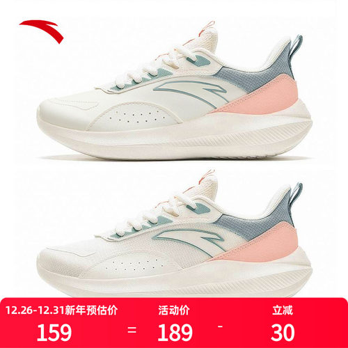 安踏女鞋运动鞋女款皮面防水新款