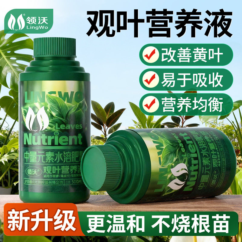 观叶植物专用营养液室内绿植通用肥阳台盆栽通用型中量元素水溶肥