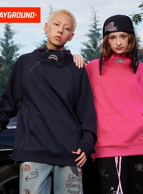 SprayGround25秋冬鲨鱼嘴加绒卫衣男女美式宇航领连帽拉链帽衫潮