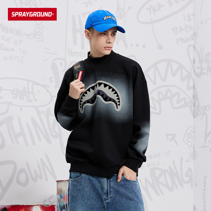 SprayGround半高领涂鸦卫衣