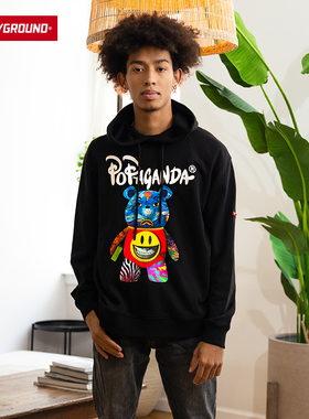 SprayGround春新款RonEnglish联名连帽卫衣男女潮牌W0913304