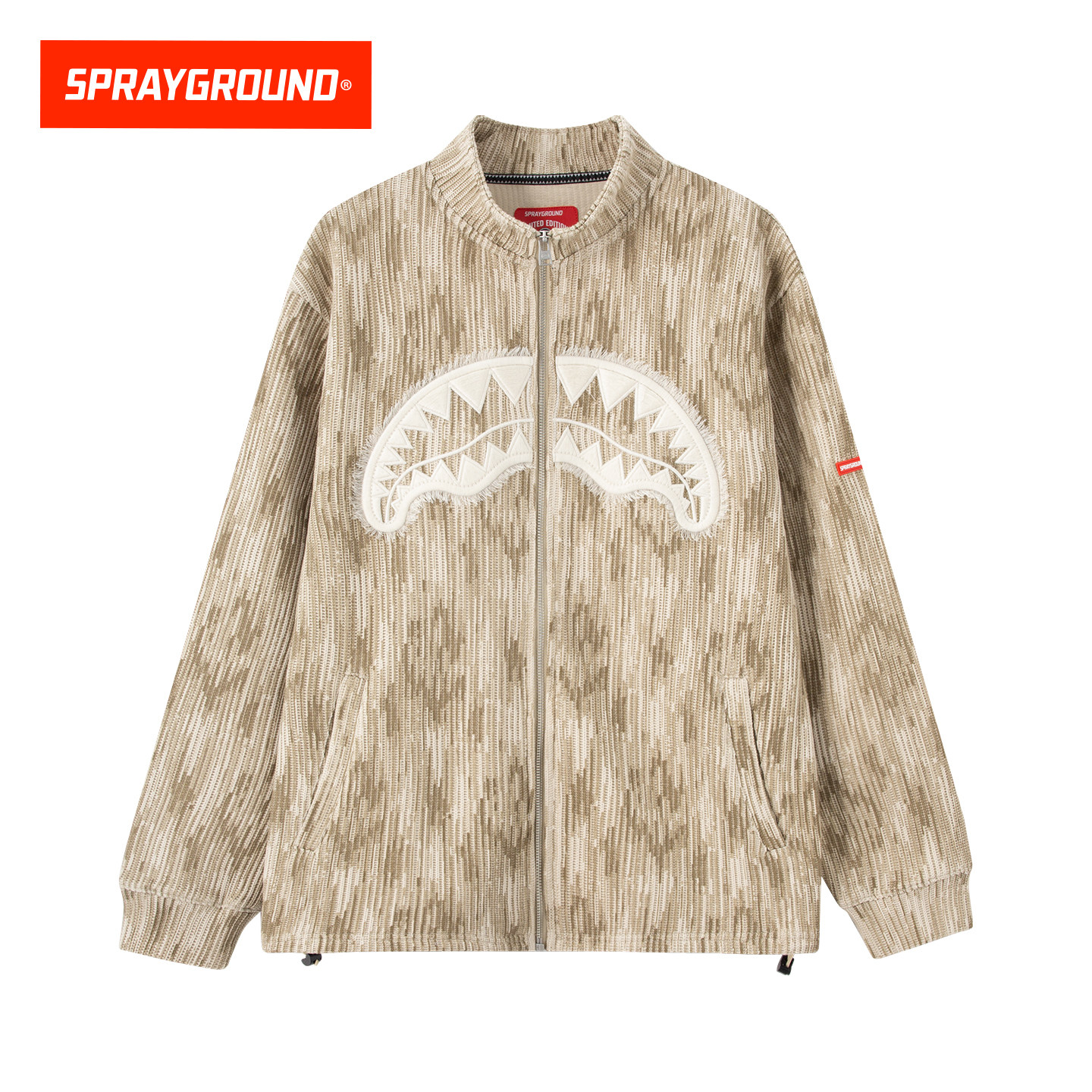 SprayGround鲨鱼嘴2026春款立领夹克男美式宽松外套百搭情侣上衣