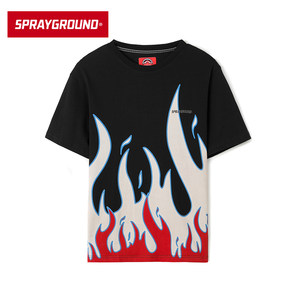 舒适个性火焰SprayGroundT恤