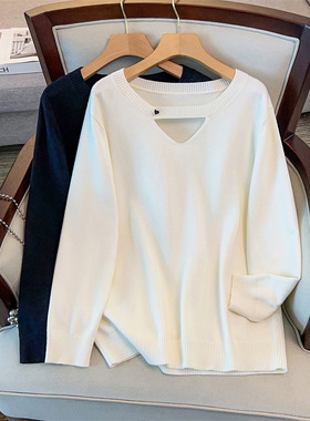 200/300斤大码女装胖M胸围150/160宽松套头毛衣针织350斤8096