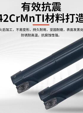 数控直角台阶精铣刀杆R390-11/17加工中心加硬抗震R0.8立铣刀杆