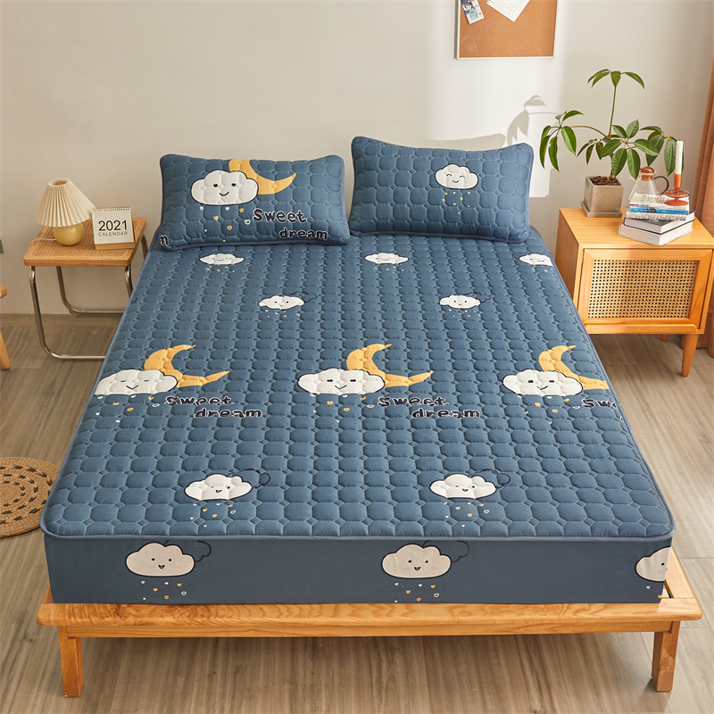 夹棉床笠单件加厚床垫套防滑固定床褥席梦思保护罩防尘床套床单