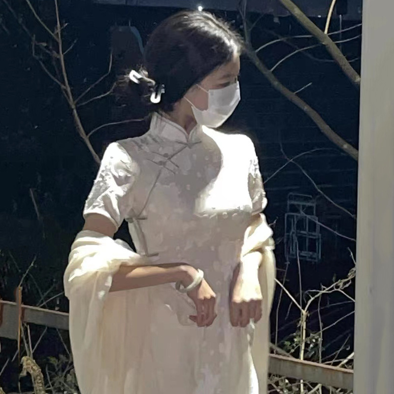 新款夏长款旗袍女2025年改良民国风复古气质高端高级感年轻款