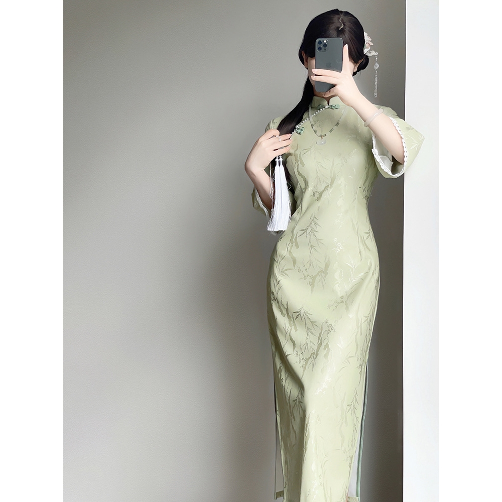 绝美旗袍新中式2025新款春夏年轻款少女改良高端气质长款连衣裙