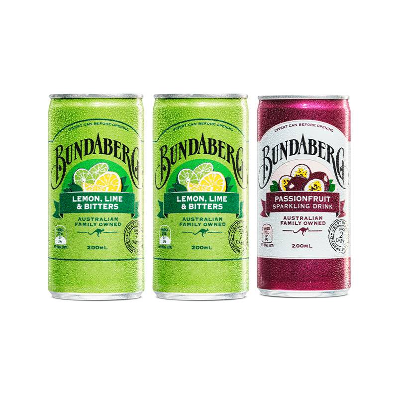 【U先测评】宾得宝Bundaberg进口果汁气泡水汽水小瓶饮料200ml*3