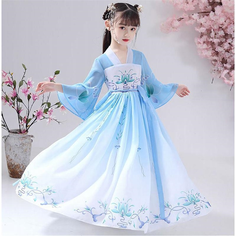 优选好货儿童汉服女童超仙中国风童装夏季连衣裙12岁女孩古装裙