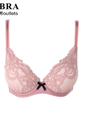 【立体围】安莉芳官方奥莱内衣E-BRA性感蕾丝厚款小胸收副乳文胸