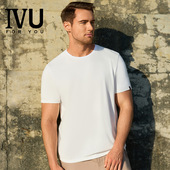 短袖 安莉芳官方奥莱IVU简约休闲居家纯棉全棉圆领男士 三件装