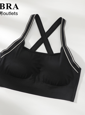【背心围】安莉芳官方奥莱内衣E-BRA无钢圈无痕交叉美背运动文胸