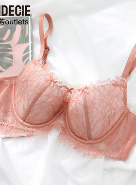 【夹碗围】安莉芳官方奥莱芬狄诗睫毛蕾丝内衣大胸显小薄款文胸女