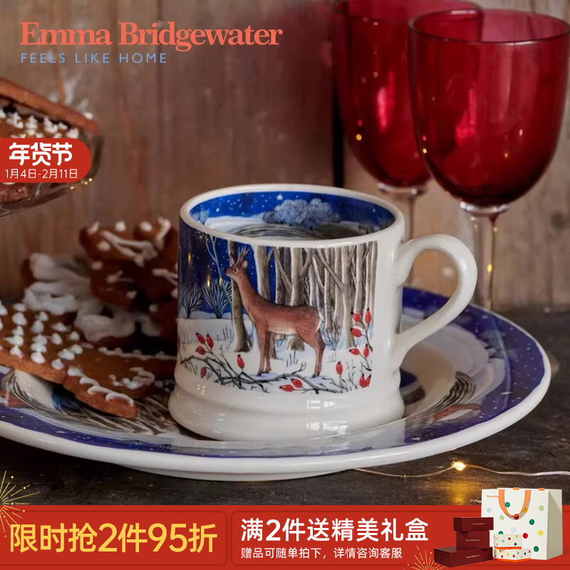 Emma Bridgewater小号马克杯送人冬日小鹿咖啡杯陶瓷杯子家用喝水,餐饮具,马克杯,淘宝优惠券,粉丝福利购,淘宝优惠卷