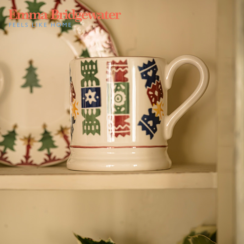 Emma Bridgewater节日饼干中号马克杯咖啡杯釉下彩emmabrigewater