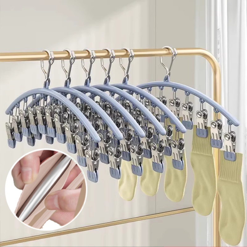 日本袜夹防风无痕晾内裤多夹衣架