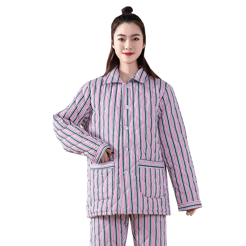 病號棉服病人服患者棉襖加厚病員服住院服條紋純棉護理服分體套裝