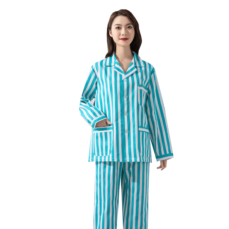 纯棉病号服患者分体套装睡衣男女
