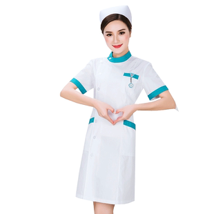 韩版护士服装长袖女男美容服催乳师纹绣培训药店工作服白大褂医院