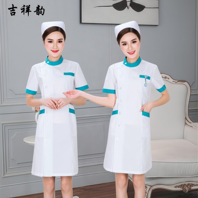 韩版护士服装长袖女男美容服催乳师纹绣培训药店工作服白大褂医院