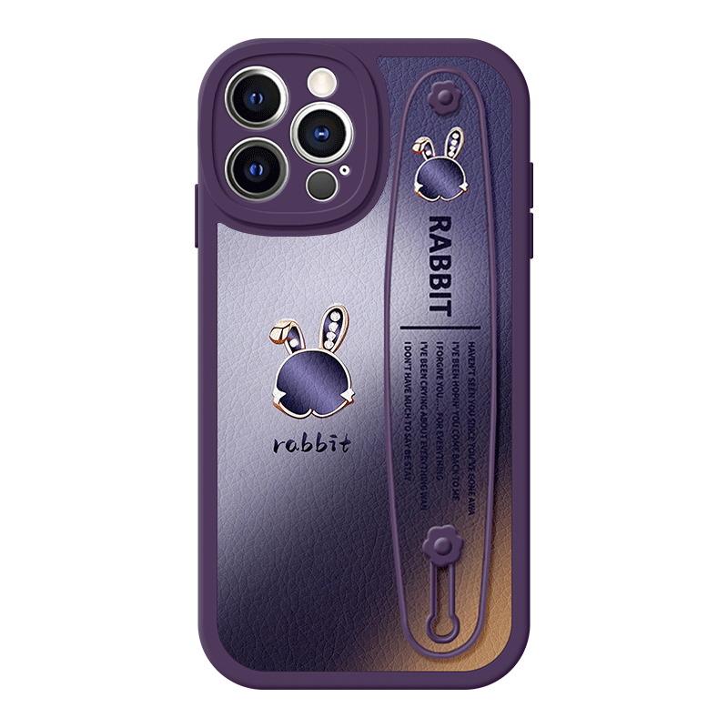 imobile适用于苹果16Pro手机壳iPhone13渐变14plus小15ProMax兔子12腕带11支架7保护XS