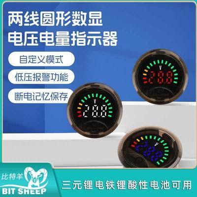 两线圆形数显电压电量指示器